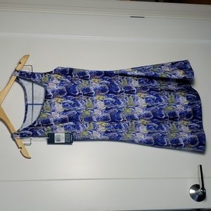 K-Swiss Women’s Sideline Dress Blue Print Small